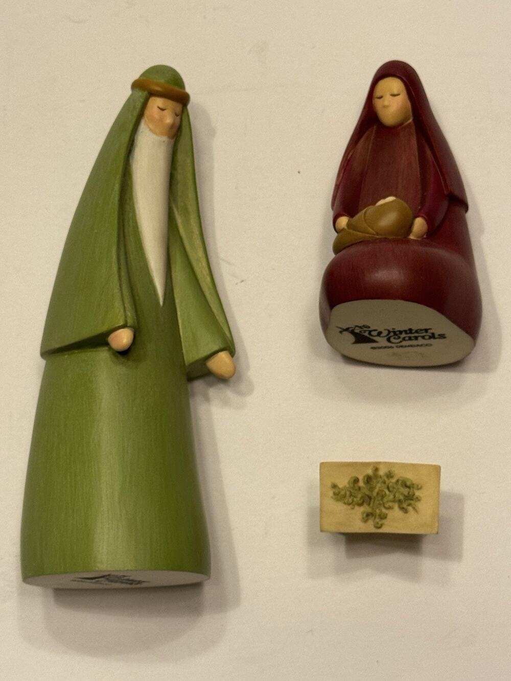 Demdaco Holy Family Winter Carols Nativity Mary Joseph Figurines Christmas